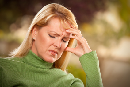 Woman with headache