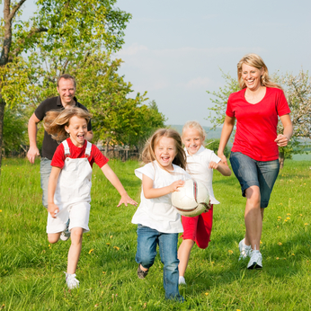 Family playing together
